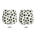 thumbnail image 5 of Lsque Abstract Green Polka Dot Printed Women's Running Shorts with Liner Pockets,Elastic Quick Dry Workout Athletic Gym Yoga Shorts,Womens High Waist Shorts-Small, 5 of 9
