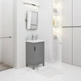 thumbnail image 3 of Water Creation Elsa 20" Wood Single Bathroom Vanity in Cashmere Gray/White, 3 of 7