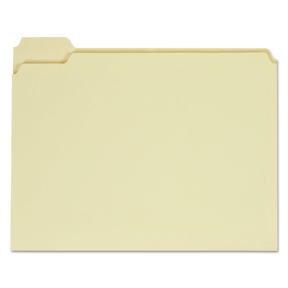 Universal File Folders, 1/5 Cut Assorted, One-Ply Top Tab, Letter, Manila, 100/Box -UNV12115
