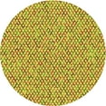 thumbnail image 1 of Ahgly Company Machine Washable Indoor Round Transitional Bold Yellow Area Rugs, 4' Round, 1 of 7