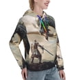 thumbnail image 6 of Sikiie Swordsman Cool Dragon Women's Casual Hoodies Long Sleeve Lightweight Pullover Tops Loose Sweatshirt-Medium, 6 of 7
