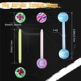 thumbnail image 3 of PinesC 2025New style 100Pcs 14G Acrylic Tongue Rings, Multi Color Assortment Flexible Tongue Rings Barbells Mix Piercing, 3 of 5