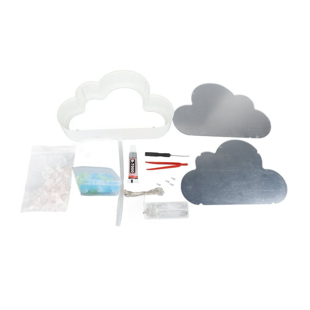 Lámpara de noche Nikou en forma de tulipán nube miniadorno decorativo color azul claro