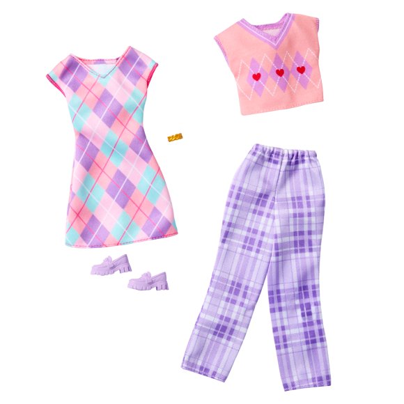 Barbie-Assortiment 2 Tenues et 2 Accessoires, Argyle