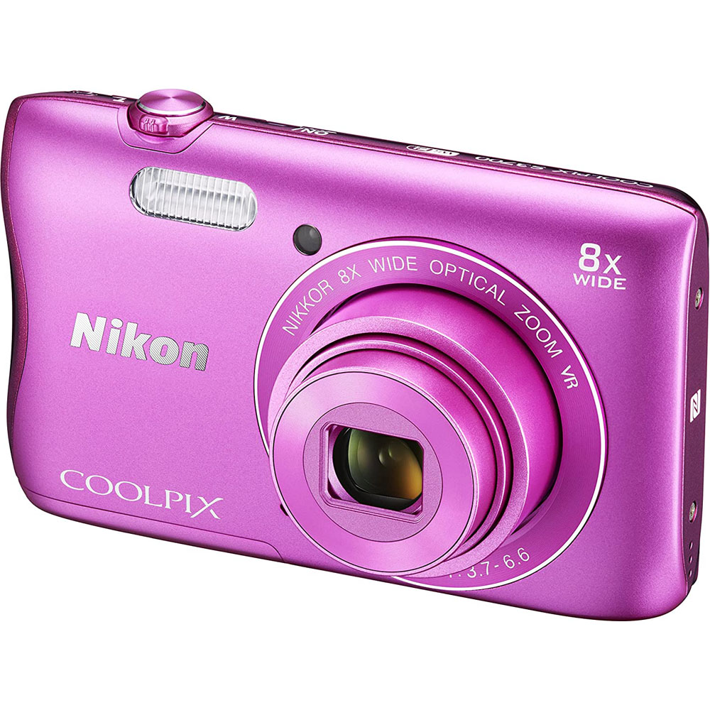 Nikon COOLPIX S3700 20.1MP 720p HD Video Digital Camera - Silver