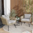 thumbnail image 7 of Grand Patio 3 Piece Patio Bistro Set with Heavy-Duty Anti-Rust Aluminum Frame, Coffee Table with Ceramic Tile Top, Gray, 7 of 7
