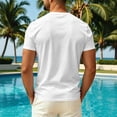 thumbnail image 4 of Sewkxo Mens Hawaiian Short Sleeve T-Shirts Graphic Crew Neck Casual Shirt Summer Beach Palm Tree Printed Vintage Tees,White 2XL, 4 of 5