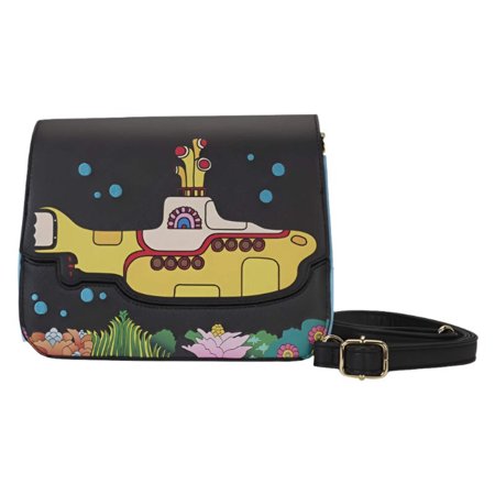Loungefly The Beatles Yellow Submarine Flap Pocket Crossbody Bag