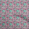 thumbnail image 1 of oneOone Rayon Pink Fabric Floral Sewing Material Print Fabric By The Yard 56 Inch Wide, 1 of 4