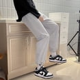 thumbnail image 4 of 2023 Summer Men's Trousers Cotton Fashion Casual Pants Solid Color Breathable Loose Shorts Leggings Streetwear Mens Pants M-5XL, 4 of 6