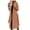 Khaki, variant on Homenesgenics Winter ! Women's Trench Coat Fall Long Length Long Sleeve Lapel Open Front Cardigan Overcoat Windbreaker Beige S