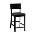 thumbnail image 3 of Hawthorne Collections 25" Contemporary Wood/Vinyl Counter Stool in Black, 3 of 10