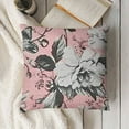 thumbnail image 3 of Floral Farmhouse Oblong Rectangle Throw Pillow Case Flowers And Leaves Pink Watercolor Floral Bolossom Flower Rose Spring  Cushion Cover Sofa Armchair Bedroom Livingroom, 3 of 5