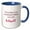 Blue/White, variant on 3drose, Simple Retirement Greeting Text, 11oz Magic Transforming Mug
