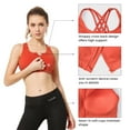 thumbnail image 6 of Yvette Women Strappy Zip Front Sports Bra High Impact Workout Bra for Running Spinning Dancing,Black,S, 6 of 9