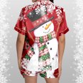 thumbnail image 4 of Wyzesi Womens Robes Ladies' Christmas Printed Silk Satin Short Sleeve Button Sleepwear Set, 4 of 5