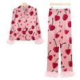 thumbnail image 4 of BILIKEYU Women's Fleece Valentine Pajama Set Breathable Cotton Blend, 4 of 5