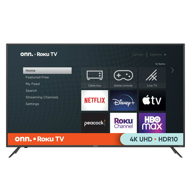 onn. (100069454) 58″ 4K UHD LED Roku Smart TV with HDR