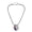 D, variant on Oval Bead Clavicle Chain Necklace for Women Alloy Geometric Pendant Necklace Cord Collarbone Chain Accessory
