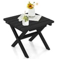 thumbnail image 2 of Resenkos Outdoor Folding Side Table Foldable Weather-Resistant HDPE Adirondack Table-Black, Slatted Outdoor Coffee Table for Outside Patio Storage, 2 of 7