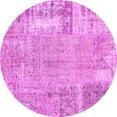 thumbnail image 1 of Ahgly Company Indoor Round Patchwork Pink Transitional Area Rugs, 7' Round, 1 of 4