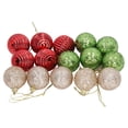 thumbnail image 3 of 30 bolas navideñas elásticas irrompibles para árbol de Navidad, color rojo, dorado y verde, para niños., 3 of 14