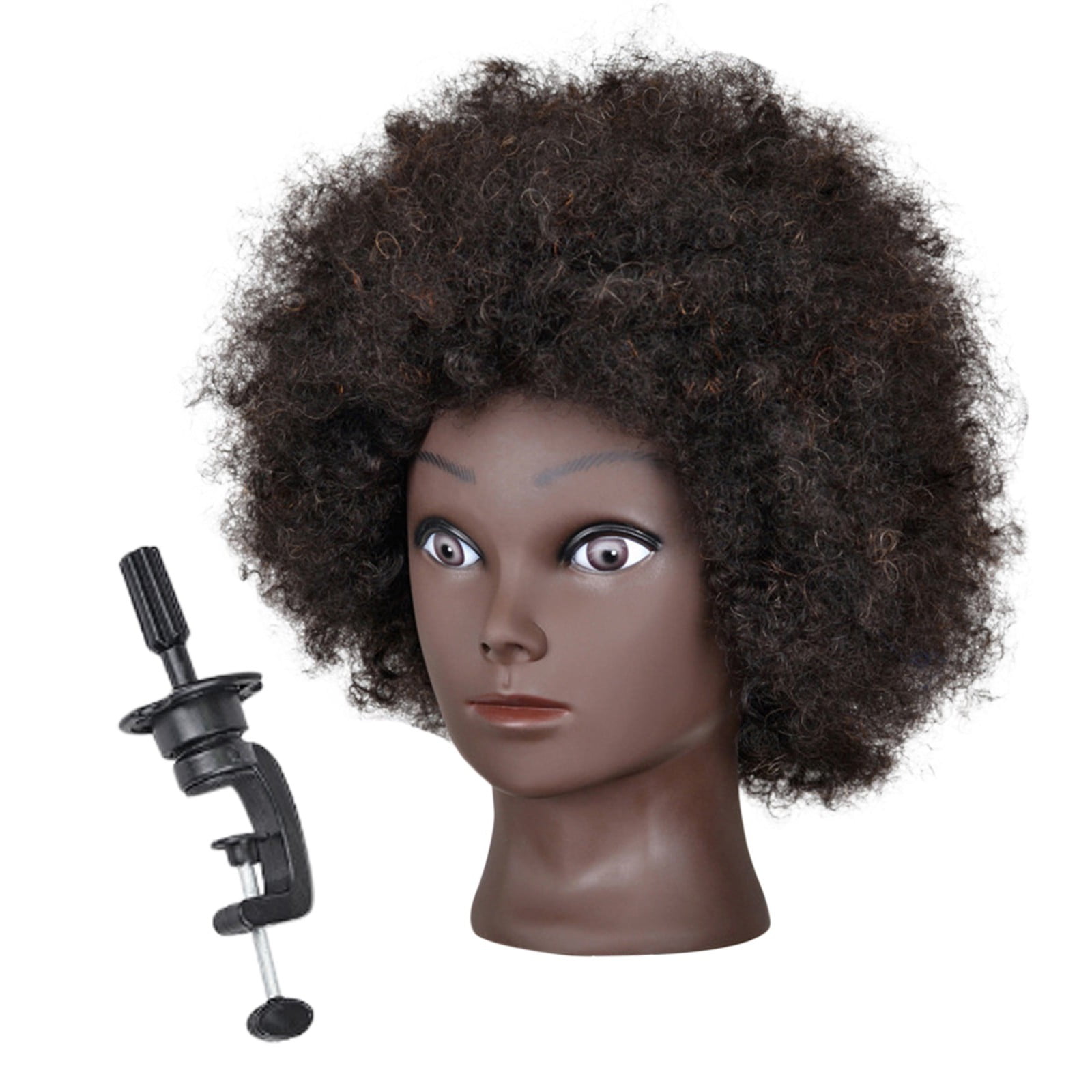 Human Hair Wig African Black For Styling American Head Real Hair Mannequin Manikin Head wig Headband Wigs