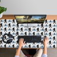 thumbnail image 4 of Long Mouse Pads for Desk,White Bigfoot and Pine Tree Pattern Desk Mats on Top Of Desks, Desk Mouse Pad Extra Large with 3mm Non-Slip Base and Stitched Edge for Gaming,Office,Work,Home 47.3"x23.6", 4 of 6