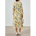 thumbnail image 2 of Vestido PRETTYGARDEN Floral Cuello en V Manga Larga Midi Verde Talle S, 2 of 6