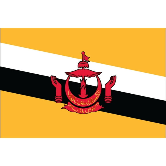 Brunei 3' x 5' Indoor Polyester Flag