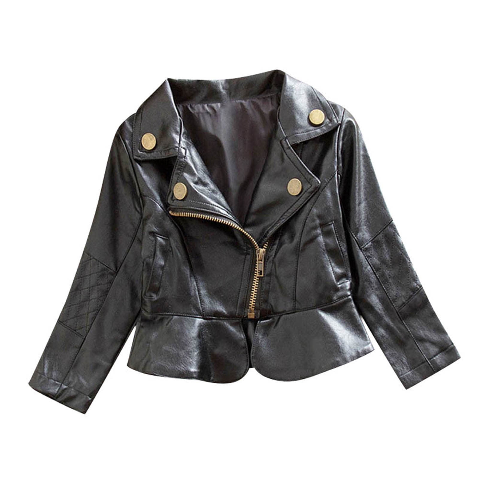 YAOTT Chaqueta De Piloto De Piel Sintética Para Hombre Con Cuello Solapa De Piel Artificial