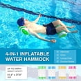 thumbnail image 6 of 2 Pack Inflatable Water Hammock, Air Mattress, Aqua Lounger & Floating Sleep Pillow for Swimming Pool or Beach  Foldable & Easy to Carry, 2 Pack (Green+Pink), 6 of 7