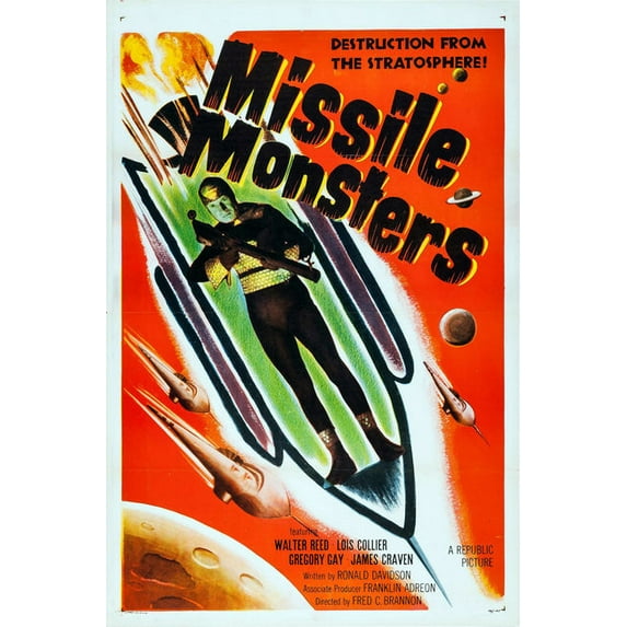 AB Posters Missile Monsters Movie Poster 11x17 11x17 Color Category: Multi, Unframed, Ages: Adults