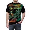 thumbnail image 5 of 1970's Retro Neon Lights Classic Motorcycle - AOP T-Shirt (S-3XL), 5 of 7