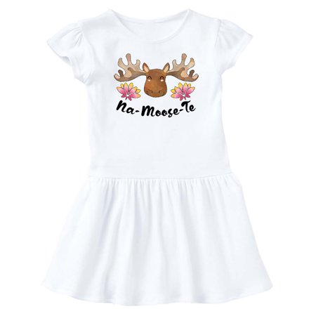 

Inktastic Na-Moose-Te Cute Moose Greeting Gift Baby Girl Dress