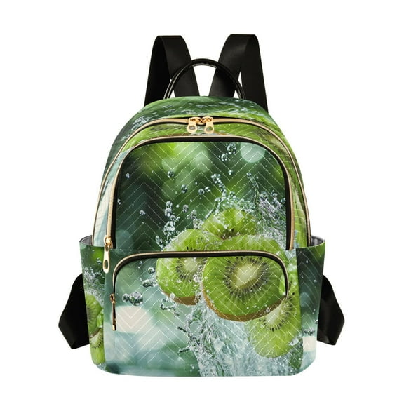 Casual Kiwi Slices Splashing in Water Backpack for School,College and Travel, Water Resistant Bookbag,