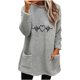 thumbnail image 2 of Puntoco Blusa de manga larga cálida con cuello redondo y bolsillo holgado de invierno para mujer Puntoco Puntoco-3503, 2 of 4