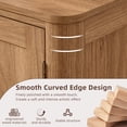 thumbnail image 6 of 2 Pack Joaxswe Sideboard Buffet Cabinet with Storage Modern Credenza with Doors and Adjustable Shelves Wood Coffee Bar for Dining Room Living Room Kitchen, 6 of 11