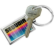 NEONBLOND Keychain Retro Cites States Countries Sequoia