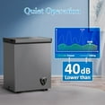 thumbnail image 2 of Ecotronic 3.5 Cu.ft Grey Deep Chest Freezer with Adjustable Temperature, Removable Basket, New, 2 of 6