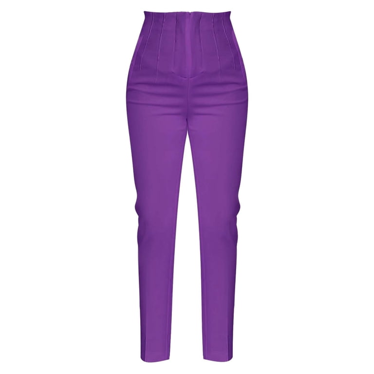 ladies purple dress pants Purple Formal 3-piece Pantsuit for Tall Business Women, Office and City looks