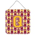 thumbnail image 1 of Letter Q Football Maroon & Gold Wall or Door Hanging Prints, 1 of 1