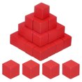 thumbnail image 1 of Uxcell Paquete de 50 Cubos de Madera DIY, Bloques de Madera Natural de 2.5cm en Color, Rojo, 1 of 1