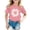 R249 Pink, variant on Infant Girls T-Shirts Summer Crew Neck Short Sleeve Flower Print Tees School Casual Soft Girls Tees Size 1-2 Years Pink