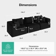 thumbnail image 2 of Novilla Modular Sectional Sofa, Modern Cloud Sectional Couch with Smarts Coil™ Support, Upholstered Boneless Couch for Living Room Apartments Bedroom, No Assembly Required (3 Seater), 2 of 11