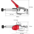 thumbnail image 5 of 5 Pcs Quick Release Toggle Clamp, 301 Am Toggle Clamp Holding Latch Push Pull Quick Release Hand Tool 45kg/99lbs Holding Capacity, 5 of 5