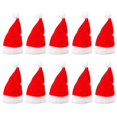 thumbnail image 2 of Pack Of 10 Mini Santa Hats For Champagne Flute Glasses Festive Decoration, 2 of 4