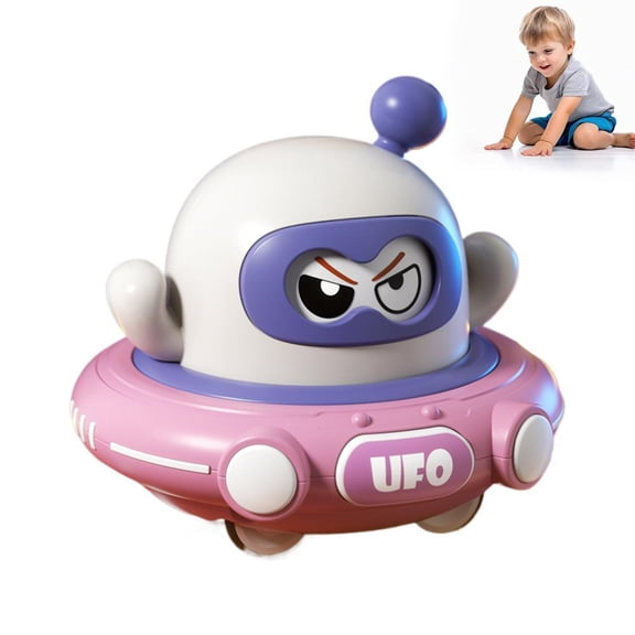 Press and Go Car Toys - UFO Press Vehicle Push Go Dual Pull-Back Toy Infant Play Vehicle Set Toys for Ages 0-3, Baby Car Toy for 6-12-18 Months Birthday Gifts