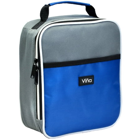 Layered Bob - Lunch Bag Food Drinks Fruits Cooler Tote Outdoor Sports Yoga Running Thermal Insulated Portable Lunchbox Single Layer with Dual Zipper Closure by Vina