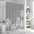 thumbnail image 5 of Shower Curtain Dandelion Bathroom Curtains with Hooks, Waterproof Fabric Spring Flower Plants Grey Bath Shower Curtains Set for Bathroom Bathtubs Decor 36x72 Inch, 5 of 9